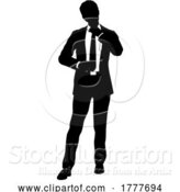 Vector Illustration of Business People Guy Silhouette Business Man by AtStockIllustration