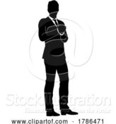 Vector Illustration of Business People Guy Silhouette Business Man by AtStockIllustration