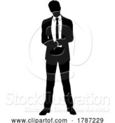 Vector Illustration of Business People Guy Silhouette Business Man by AtStockIllustration