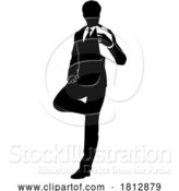 Vector Illustration of Business People Guy with Clipboard Silhouette by AtStockIllustration