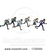 Vector Illustration of Business People Running Race Competition Concept by AtStockIllustration