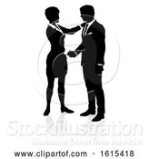 Vector Illustration of Business People Silhouette, on a White Background by AtStockIllustration