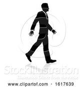 Vector Illustration of Business Person Silhouette by AtStockIllustration