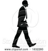 Vector Illustration of Business Person Silhouette by AtStockIllustration