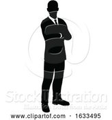 Vector Illustration of Business Person Silhouette by AtStockIllustration