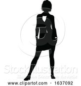 Vector Illustration of Business Person Silhouette by AtStockIllustration