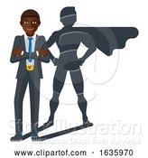 Vector Illustration of Business Person Super Hero Mascot by AtStockIllustration