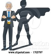 Vector Illustration of Business Person Super Hero Mascot by AtStockIllustration