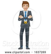 Vector Illustration of Businessman Character Mascot by AtStockIllustration