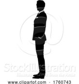 Vector Illustration of Businessman in Suit Silhouette Person by AtStockIllustration