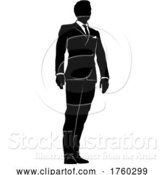 Vector Illustration of Businessman in Suit Silhouette Person by AtStockIllustration