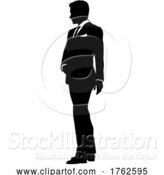 Vector Illustration of Businessman in Suit Silhouette Person by AtStockIllustration