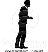 Vector Illustration of Businessman in Suit Silhouette Person by AtStockIllustration