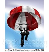 Vector Illustration of Businessman Parachuting by AtStockIllustration