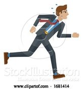 Vector Illustration of Businessman Stress Pressure Tired Running Concept by AtStockIllustration