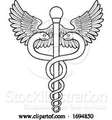 Vector Illustration of Caduceus Medical Doctor Symbol by AtStockIllustration