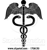 Vector Illustration of Caduceus Medical Doctor Symbol by AtStockIllustration