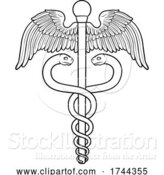 Vector Illustration of Caduceus Medical Doctor Symbol by AtStockIllustration