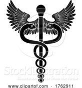 Vector Illustration of Caduceus Medical Doctor Symbol by AtStockIllustration