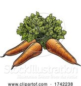 Vector Illustration of Carrots Vegetable Vintage Woodcut Illustration by AtStockIllustration