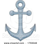 Vector Illustration of Cartoon Anchor Ship Boat Nautical Illustration by AtStockIllustration