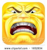 Vector Illustration of Cartoon Angry Emoji Emoticon 3D Icon Character by AtStockIllustration