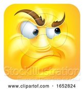 Vector Illustration of Cartoon Annoyed Emoji Emoticon Icon Character by AtStockIllustration
