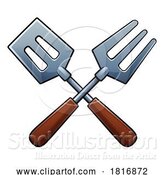 Vector Illustration of Cartoon Barbecue Tools BBQ Icon Illustration by AtStockIllustration