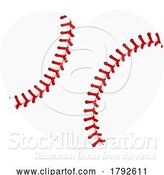Vector Illustration of Cartoon Baseball Ball Heart Shape Concept by AtStockIllustration