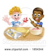 Vector Illustration of Cartoon Boy Bakers by AtStockIllustration