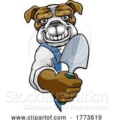 Vector Illustration of Cartoon Bulldog Gardener Gardening Animal Mascot by AtStockIllustration