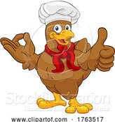 Vector Illustration of Cartoon Chef Chicken Rooster Cockerel Perfect Cartoon by AtStockIllustration