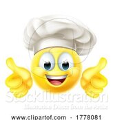 Vector Illustration of Cartoon Chef Emoticon Cook Face by AtStockIllustration