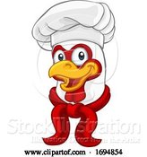 Vector Illustration of Cartoon Chicken Chef Rooster Cockerel Character by AtStockIllustration