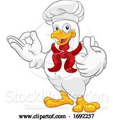 Vector Illustration of Cartoon Chicken Chef Rooster Cockerel Perfect Cartoon by AtStockIllustration