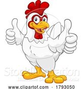 Vector Illustration of Cartoon Chicken Rooster Cockerel Character by AtStockIllustration