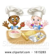 Vector Illustration of Cartoon Children Baking in Chef Hats by AtStockIllustration