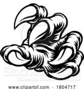 Vector Illustration of Cartoon Claw Monster Hand Dragon Dinosaur Talon Cartoon by AtStockIllustration
