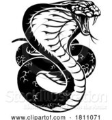 Vector Illustration of Cartoon Cobra Snake Animal Sport Team Mascot by AtStockIllustration