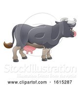 Vector Illustration of Cartoon Cow Animal Character by AtStockIllustration