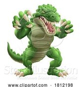 Vector Illustration of Cartoon Crocodile Alligator Lizard Dino Monster by AtStockIllustration