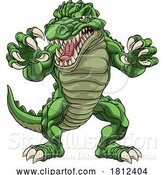 Vector Illustration of Cartoon Crocodile Alligator Lizard Dino Monster by AtStockIllustration