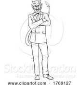 Vector Illustration of Cartoon Devil Evil Business Man in Suit by AtStockIllustration