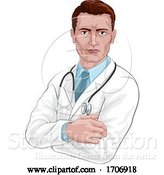Vector Illustration of Cartoon Doctor Medical Healthcare Professional Character by AtStockIllustration