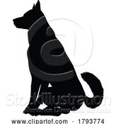 Vector Illustration of Cartoon Dog Silhouette Pet Animal by AtStockIllustration