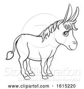 Vector Illustration of Cartoon Donkey Animal Character by AtStockIllustration