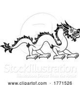 Vector Illustration of Cartoon Dragon Chinese Zodiac Horoscope Animal Year Sign by AtStockIllustration