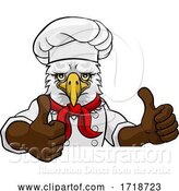 Vector Illustration of Cartoon Eagle Chef Mascot Sign Character by AtStockIllustration