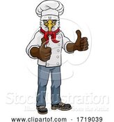 Vector Illustration of Cartoon Eagle Chef Mascot Thumbs up Cartoon by AtStockIllustration