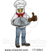 Vector Illustration of Cartoon Eagle Chef Mascot Thumbs up Character by AtStockIllustration